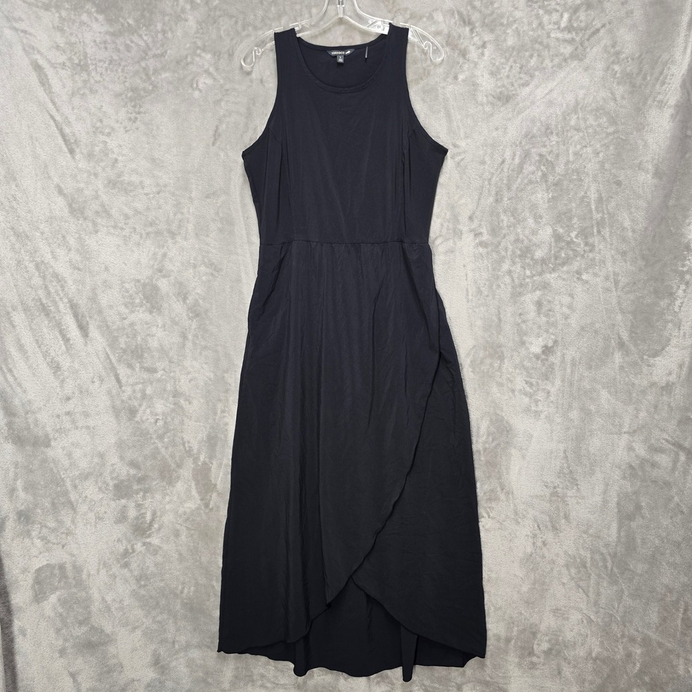 Toad&Co Sunkissed Maxi Dress Women L Black Minimalist Gorpcore Athleisure Pocket - Picture 3 of 16